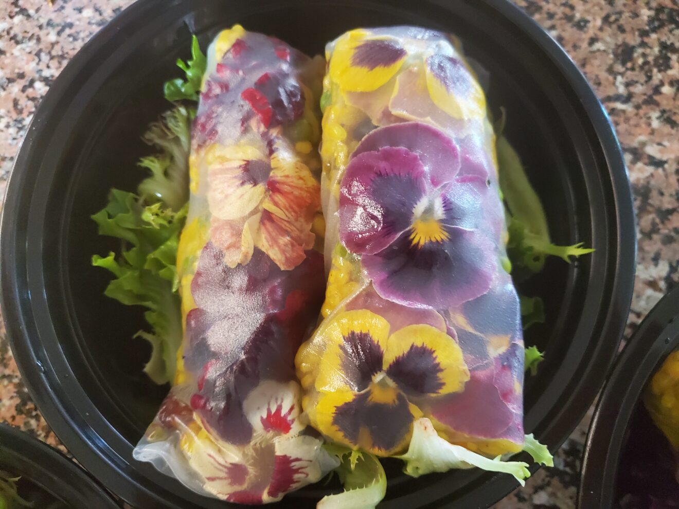 Edible Flower Spring Rolls - Image 1