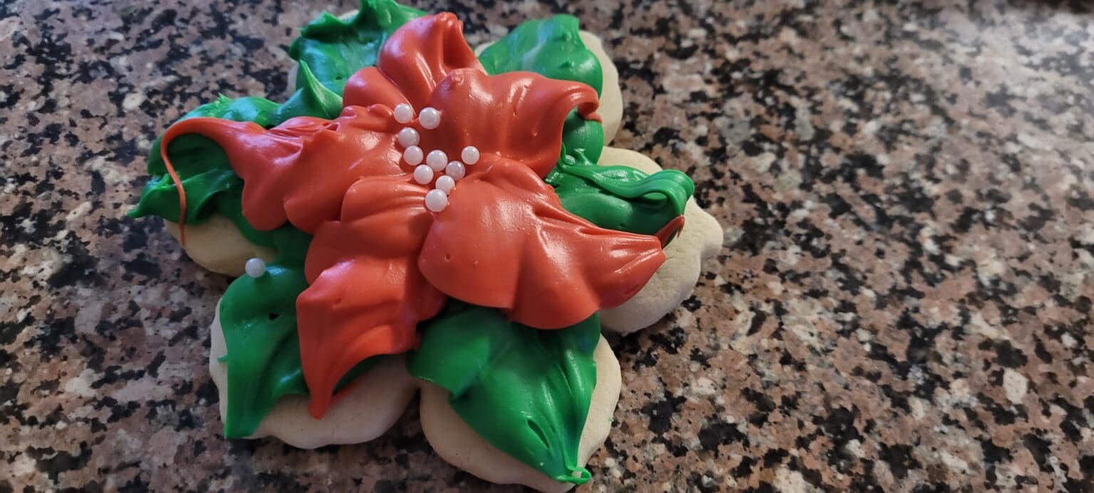 Poinsettia Sugar Cookies large - Image 1